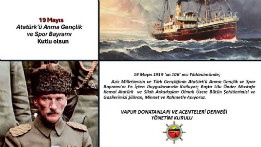 19 MAYIS ATATÜRK'Ü ANMA, GENÇLİK VE SPOR BAYRAMINIZ KUTLU OLSUN